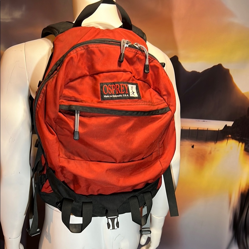OSPREY Vintage Red Men's Backpack. Made USA